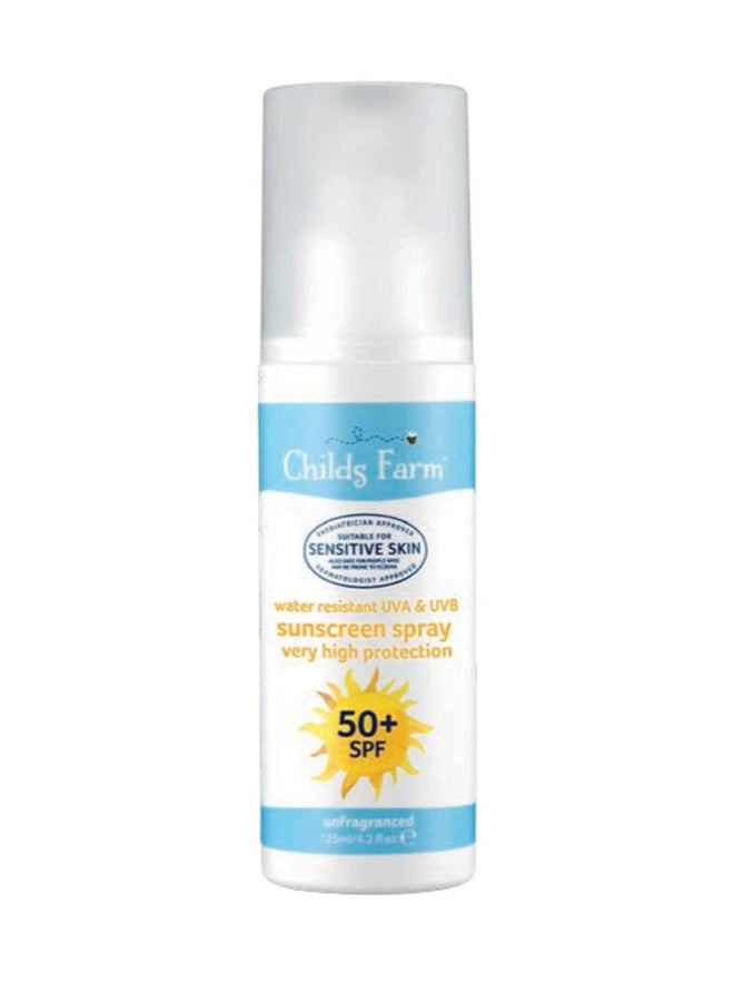 Childs Farm 50+ SPF Fragrance Free Sun Lotion Spray - 125ml